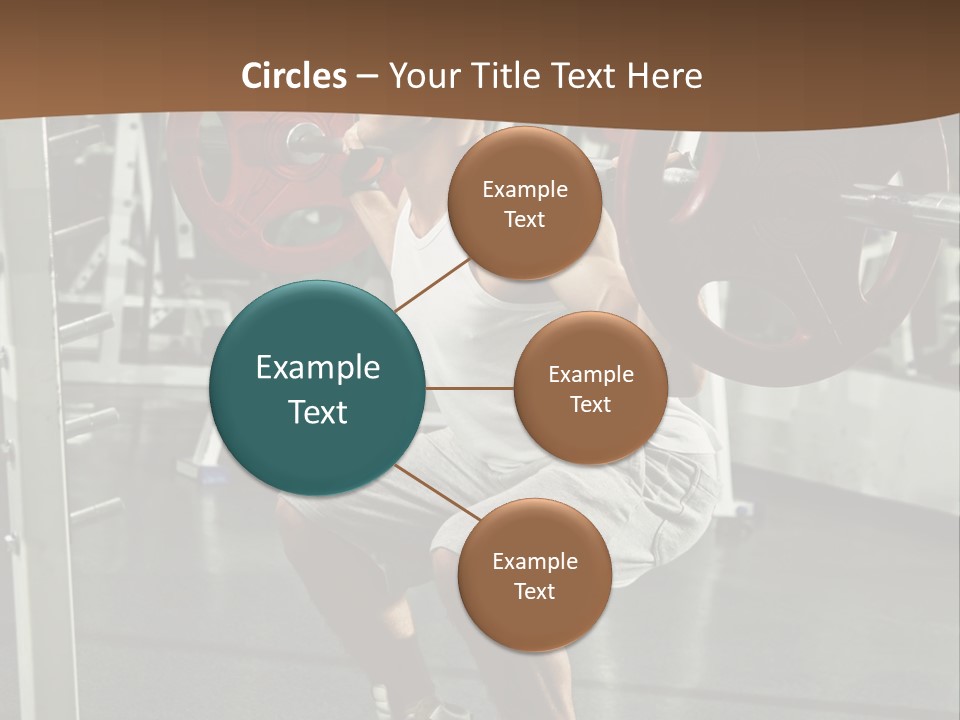 A Man Doing Squats With A Barbell In A Gym PowerPoint Template