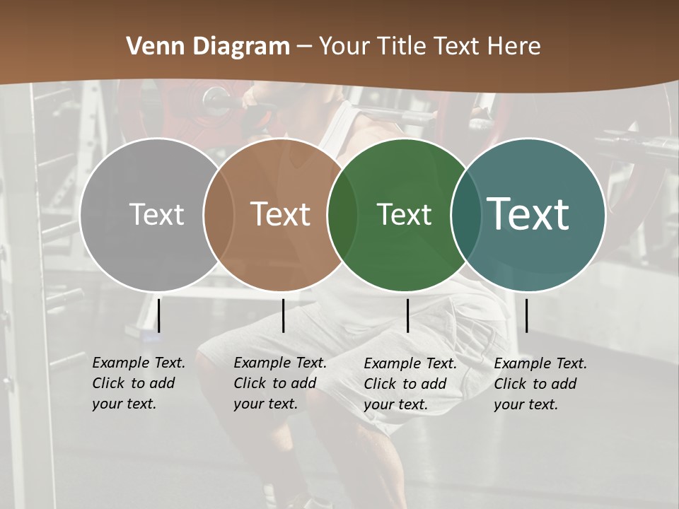 A Man Doing Squats With A Barbell In A Gym PowerPoint Template