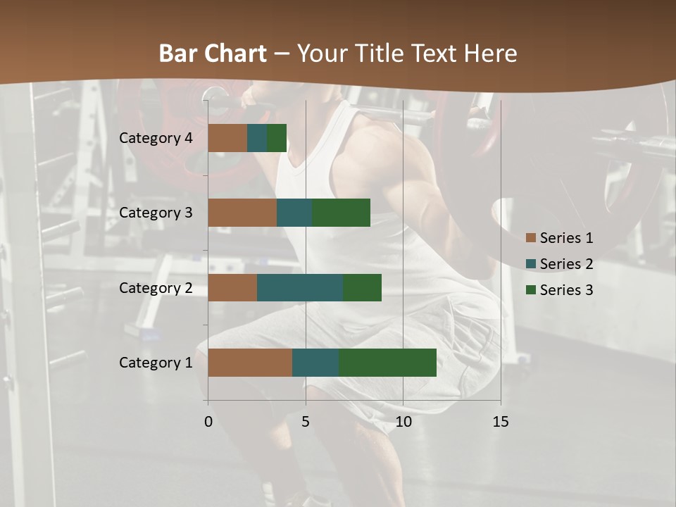 A Man Doing Squats With A Barbell In A Gym PowerPoint Template