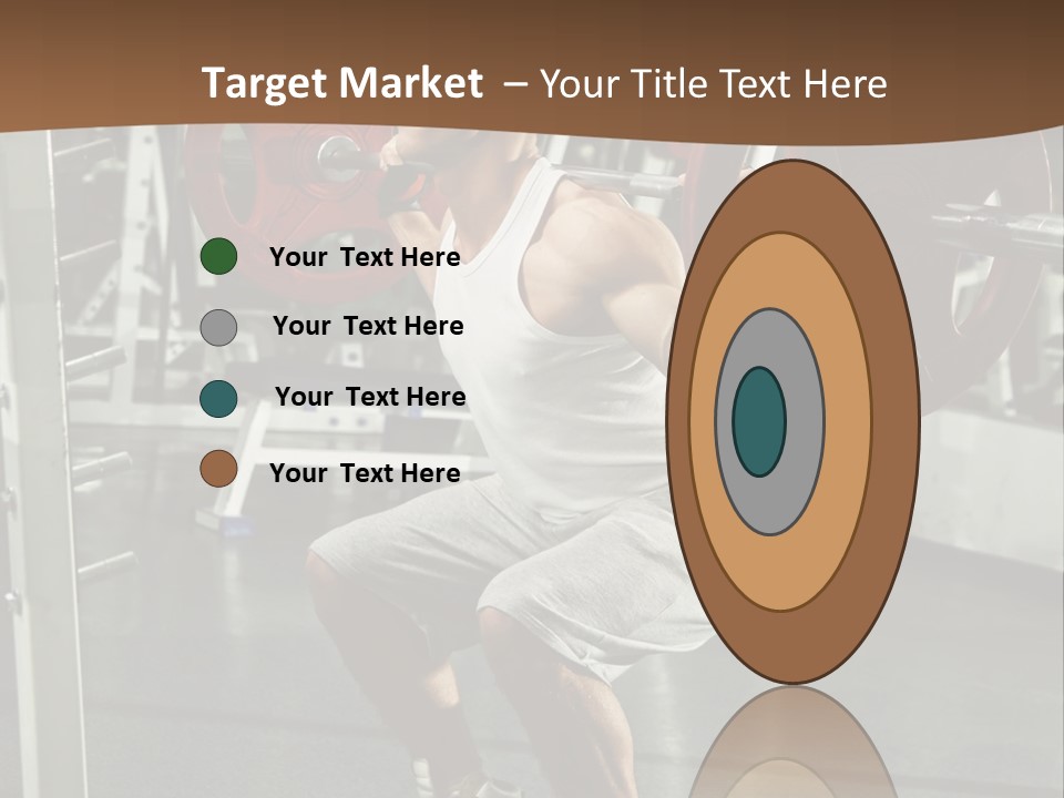 A Man Doing Squats With A Barbell In A Gym PowerPoint Template