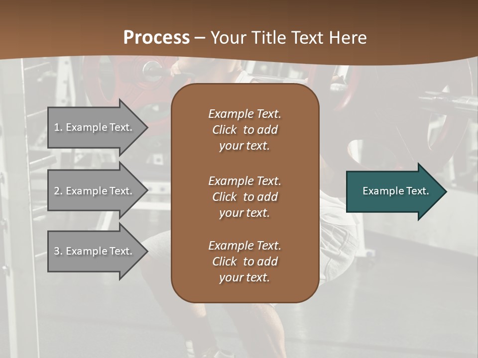 A Man Doing Squats With A Barbell In A Gym PowerPoint Template