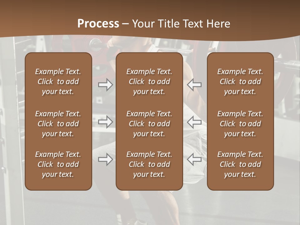 A Man Doing Squats With A Barbell In A Gym PowerPoint Template