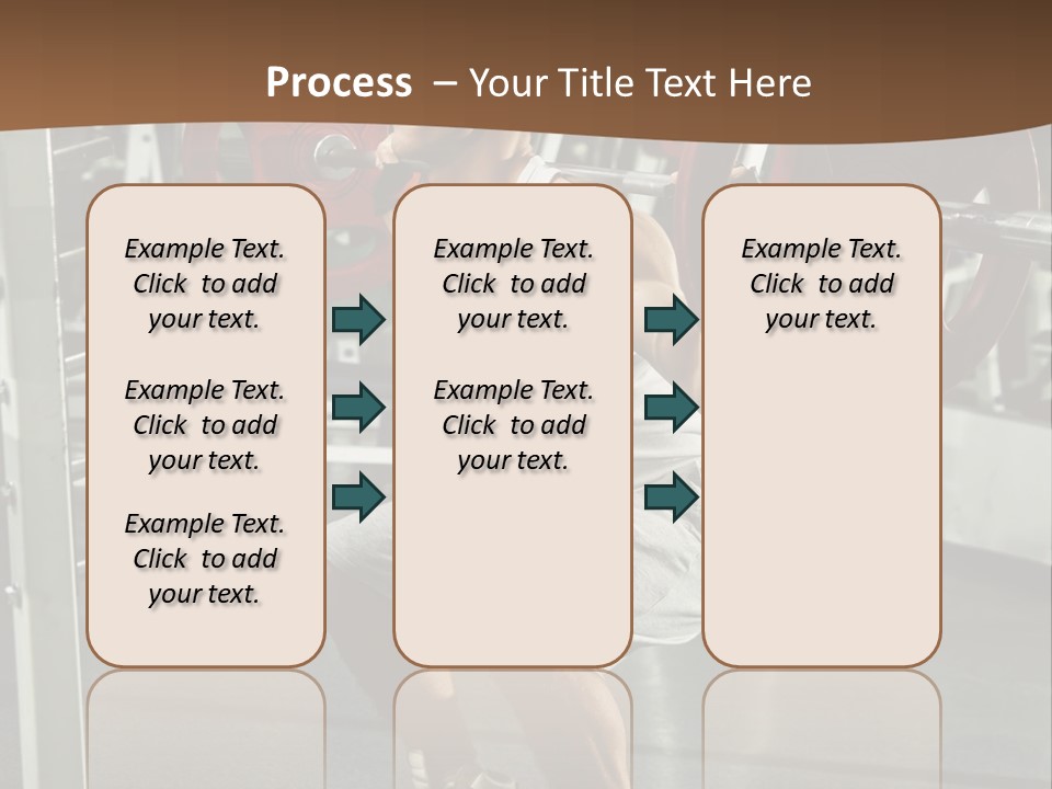 A Man Doing Squats With A Barbell In A Gym PowerPoint Template