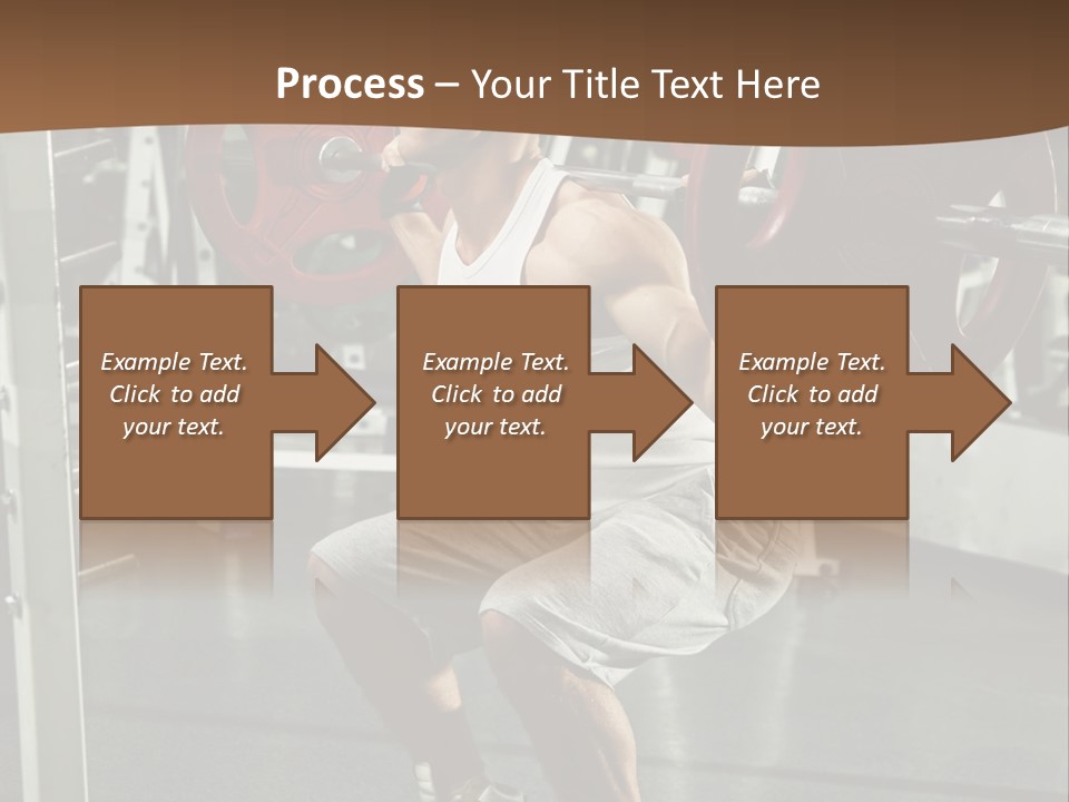 A Man Doing Squats With A Barbell In A Gym PowerPoint Template