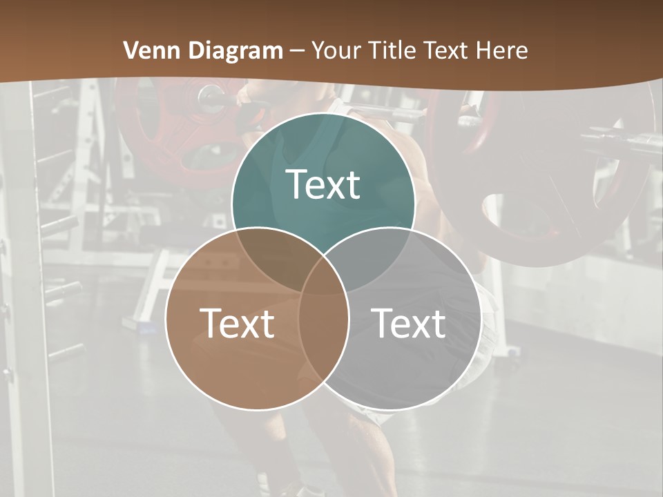 A Man Doing Squats With A Barbell In A Gym PowerPoint Template