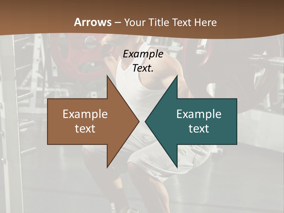 A Man Doing Squats With A Barbell In A Gym PowerPoint Template