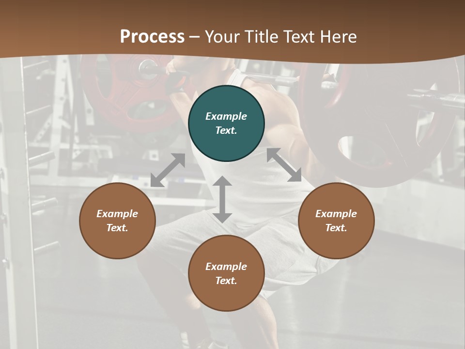 A Man Doing Squats With A Barbell In A Gym PowerPoint Template