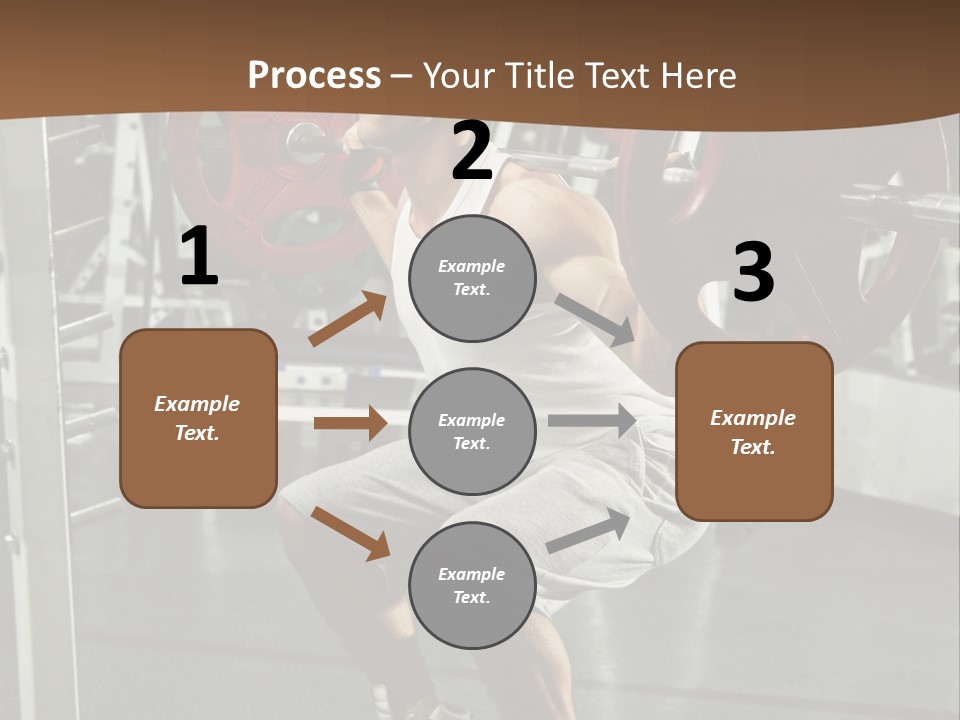 A Man Doing Squats With A Barbell In A Gym PowerPoint Template