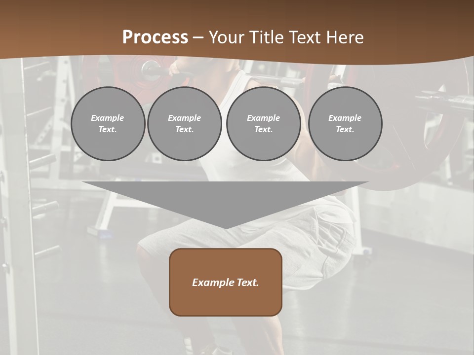 A Man Doing Squats With A Barbell In A Gym PowerPoint Template