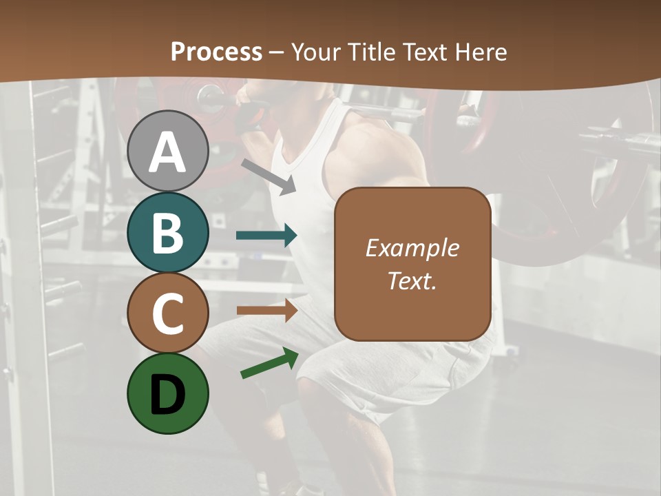 A Man Doing Squats With A Barbell In A Gym PowerPoint Template