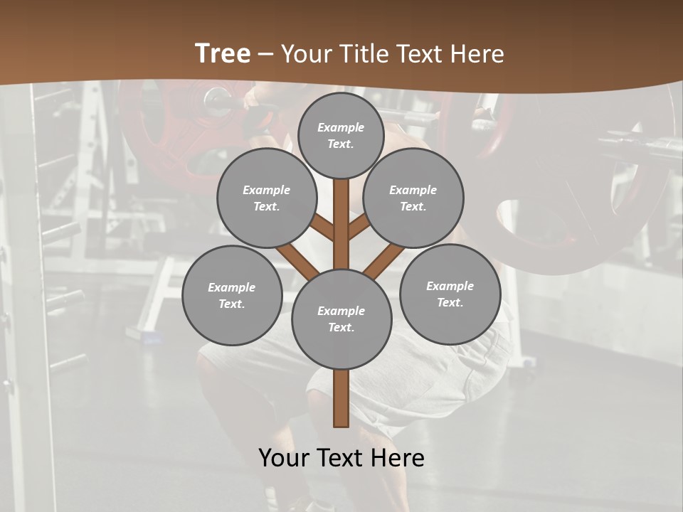 A Man Doing Squats With A Barbell In A Gym PowerPoint Template