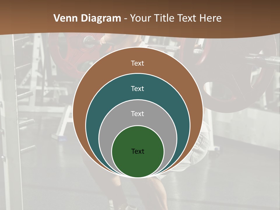 A Man Doing Squats With A Barbell In A Gym PowerPoint Template