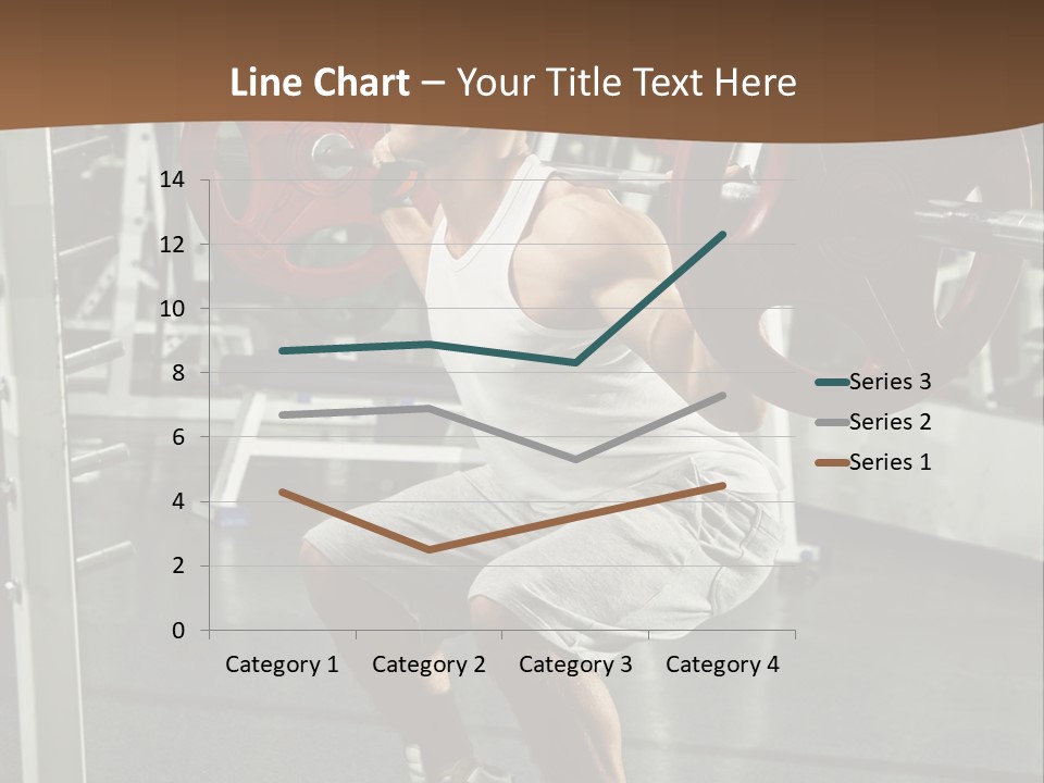 A Man Doing Squats With A Barbell In A Gym PowerPoint Template