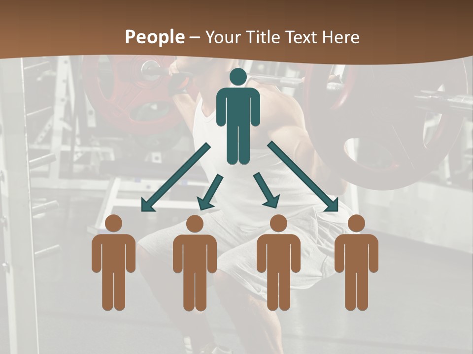 A Man Doing Squats With A Barbell In A Gym PowerPoint Template