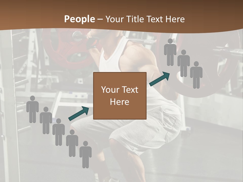 A Man Doing Squats With A Barbell In A Gym PowerPoint Template