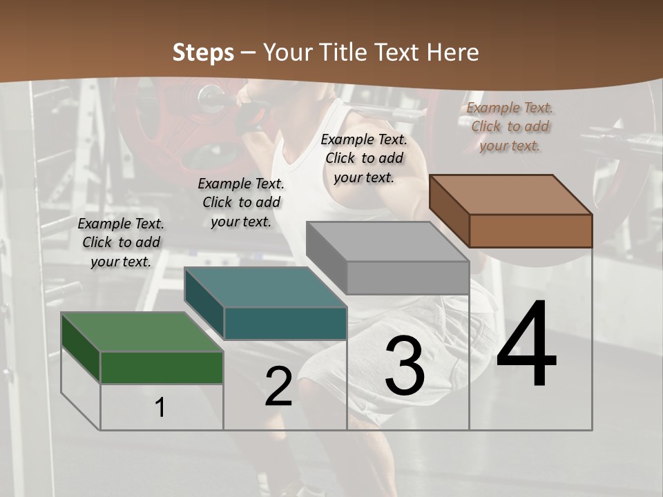 A Man Doing Squats With A Barbell In A Gym PowerPoint Template