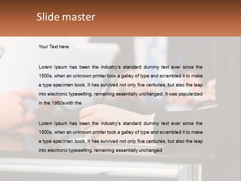 A Group Of People Writing On A Piece Of Paper PowerPoint Template