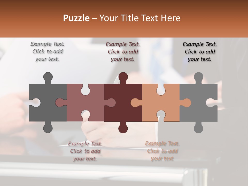 A Group Of People Writing On A Piece Of Paper PowerPoint Template