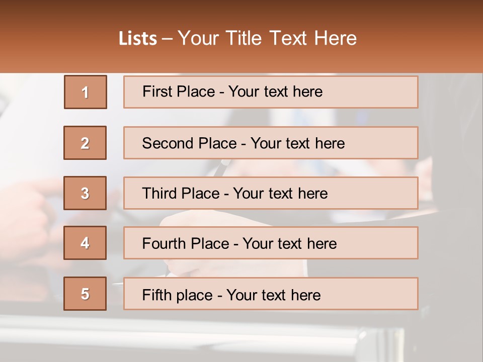 A Group Of People Writing On A Piece Of Paper PowerPoint Template