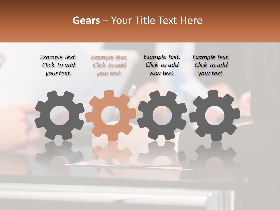 A Group Of People Writing On A Piece Of Paper PowerPoint Template