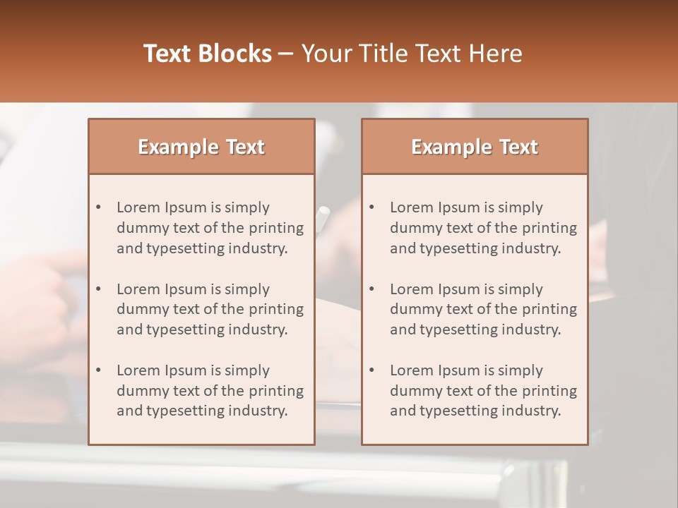 A Group Of People Writing On A Piece Of Paper PowerPoint Template
