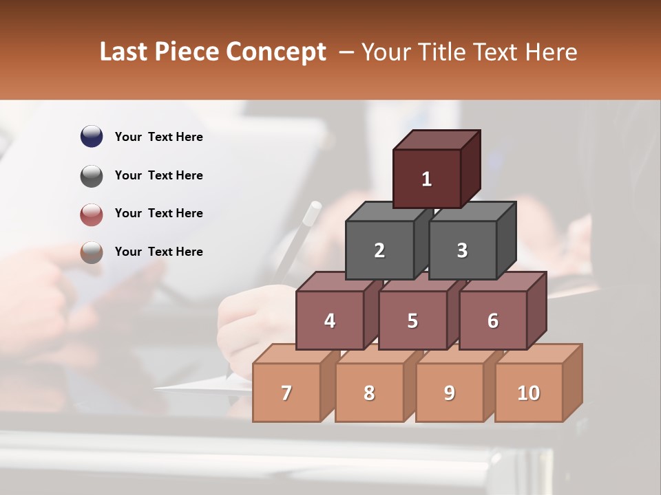 A Group Of People Writing On A Piece Of Paper PowerPoint Template