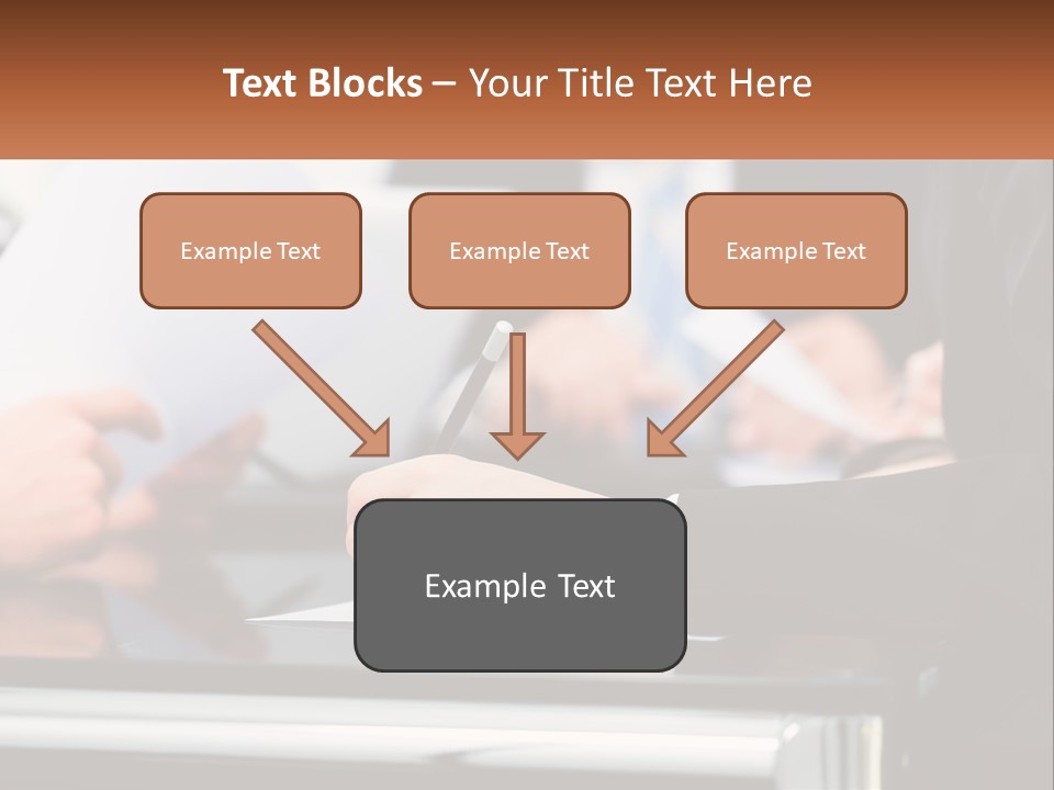 A Group Of People Writing On A Piece Of Paper PowerPoint Template