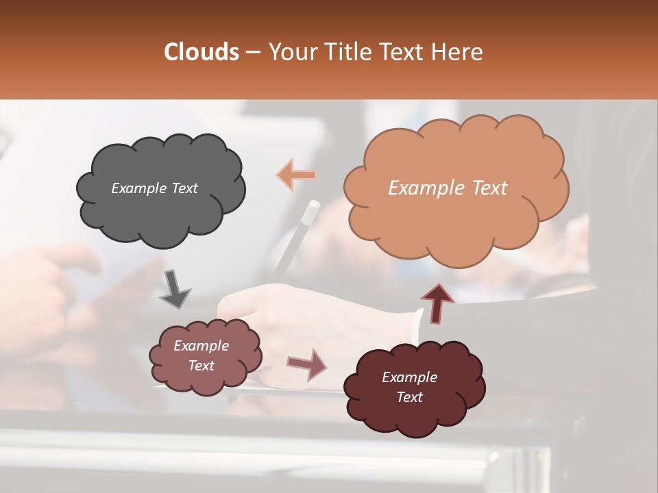 A Group Of People Writing On A Piece Of Paper PowerPoint Template