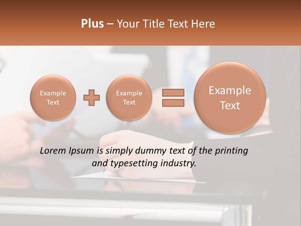 A Group Of People Writing On A Piece Of Paper PowerPoint Template