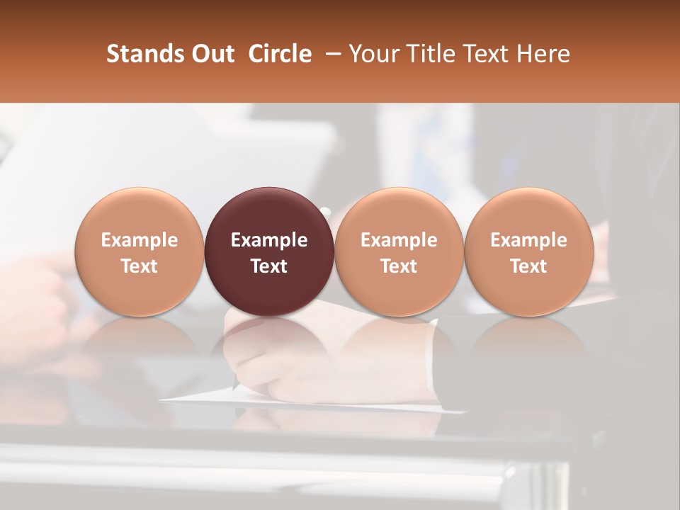 A Group Of People Writing On A Piece Of Paper PowerPoint Template