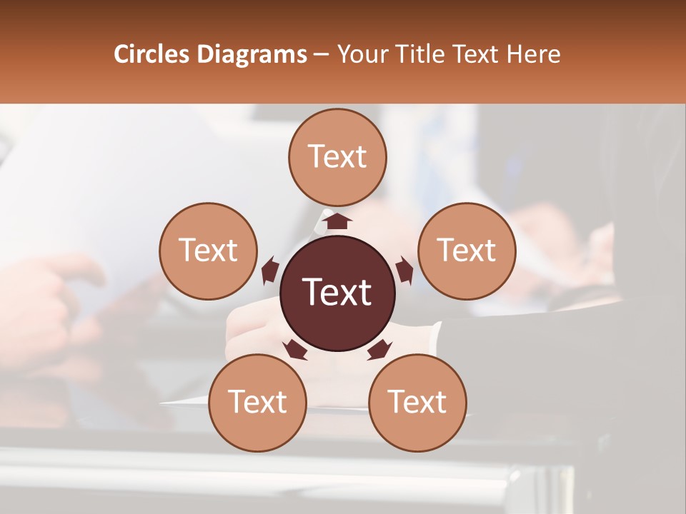 A Group Of People Writing On A Piece Of Paper PowerPoint Template