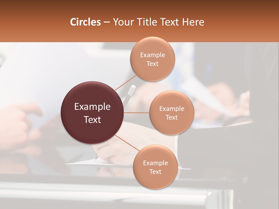 A Group Of People Writing On A Piece Of Paper PowerPoint Template