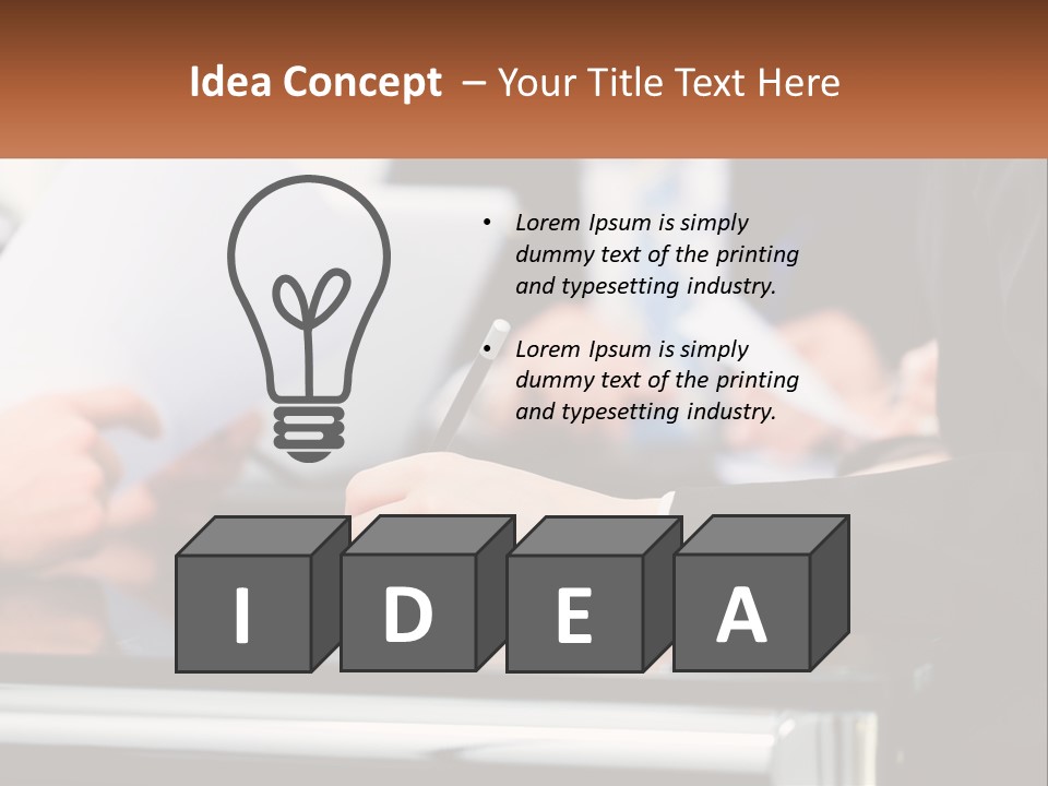 A Group Of People Writing On A Piece Of Paper PowerPoint Template