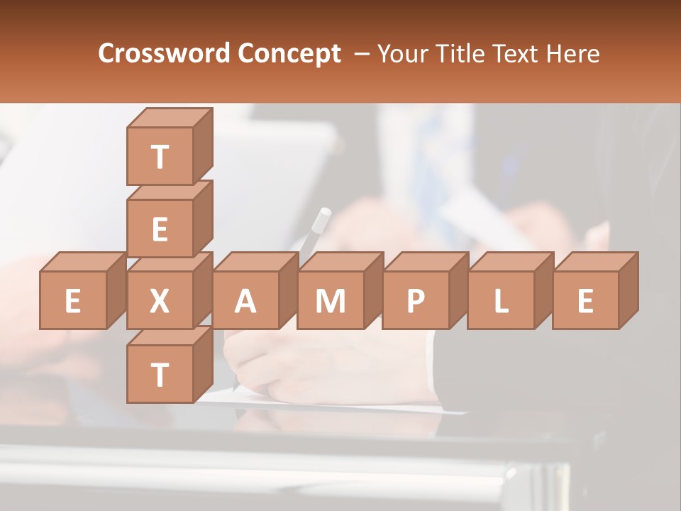 A Group Of People Writing On A Piece Of Paper PowerPoint Template