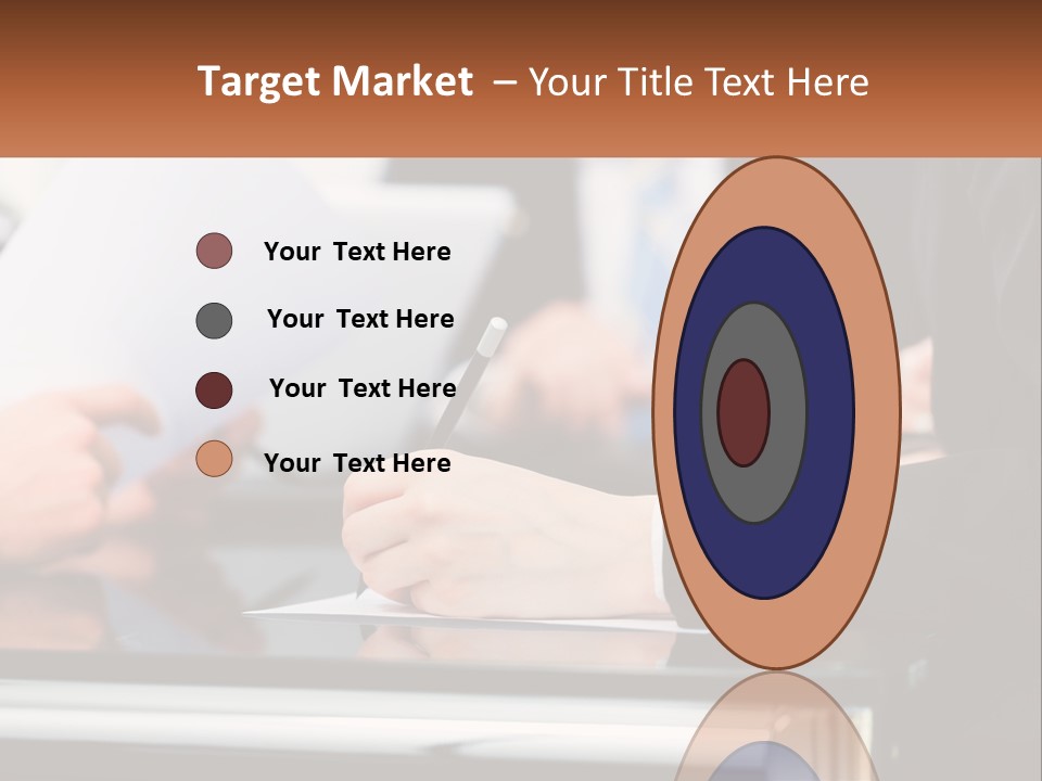 A Group Of People Writing On A Piece Of Paper PowerPoint Template