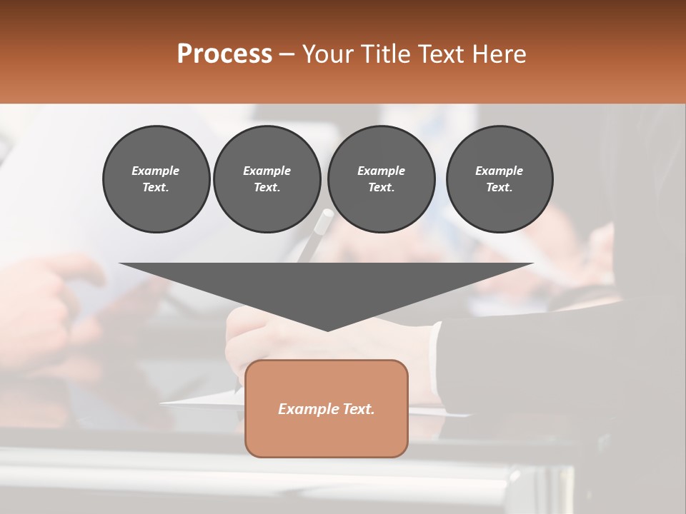 A Group Of People Writing On A Piece Of Paper PowerPoint Template