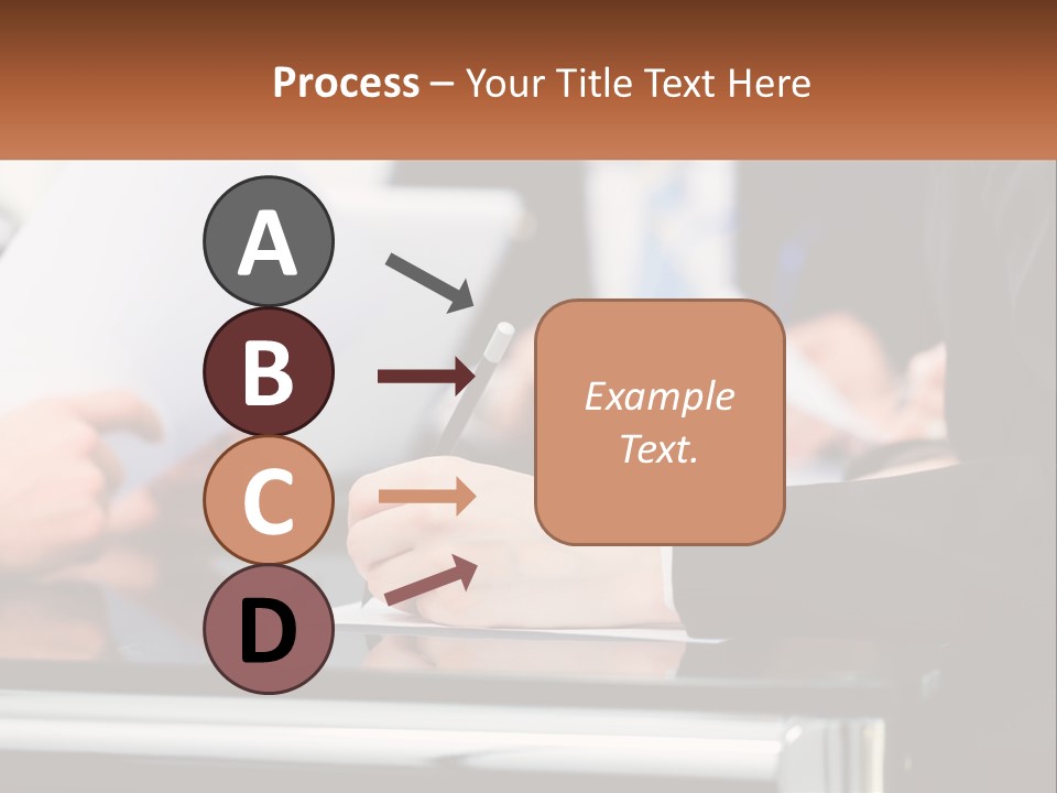 A Group Of People Writing On A Piece Of Paper PowerPoint Template
