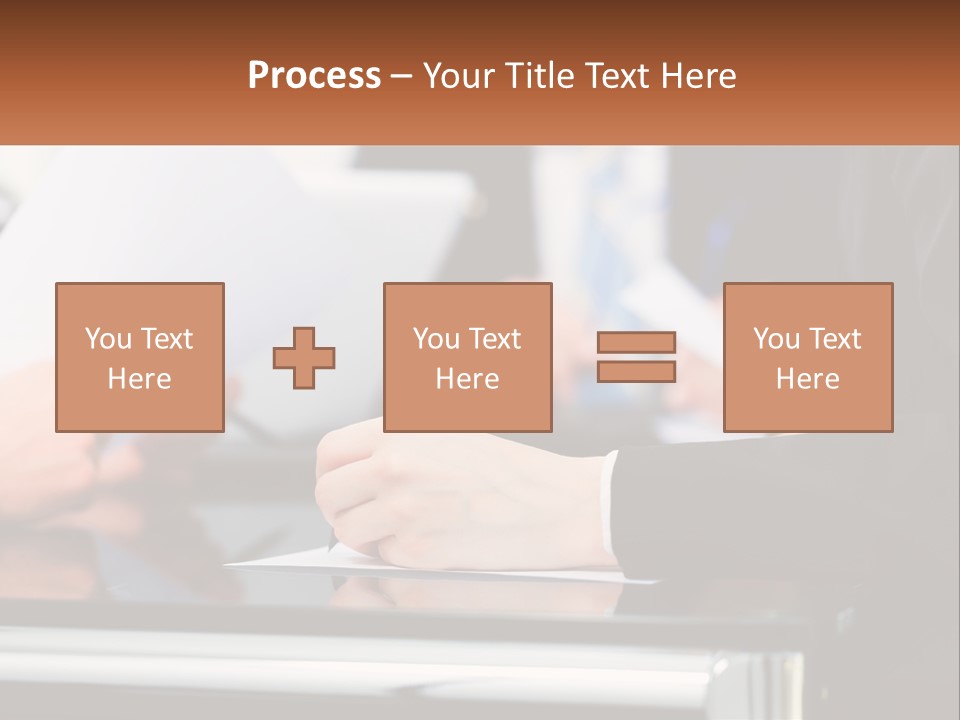 A Group Of People Writing On A Piece Of Paper PowerPoint Template