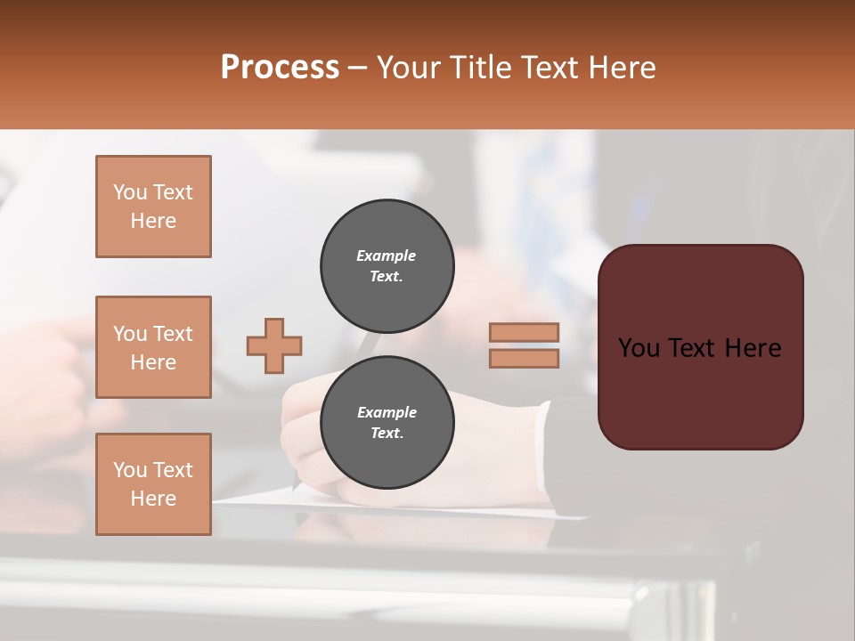 A Group Of People Writing On A Piece Of Paper PowerPoint Template