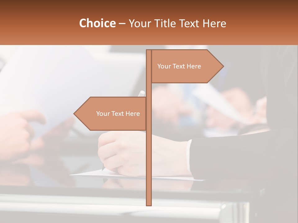 A Group Of People Writing On A Piece Of Paper PowerPoint Template