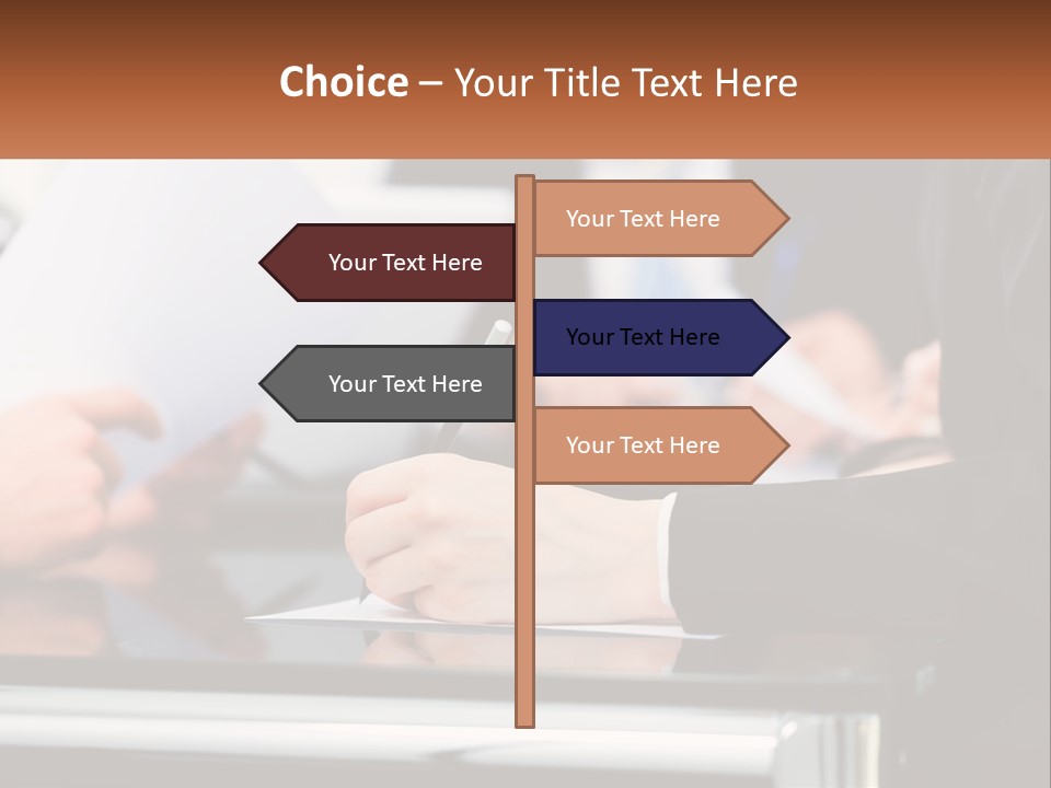 A Group Of People Writing On A Piece Of Paper PowerPoint Template