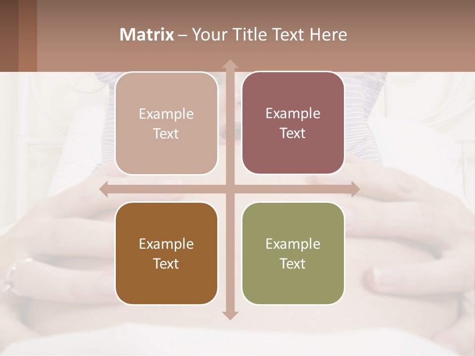 A Pregnant Woman Laying In Bed With Her Hands On Her Belly PowerPoint Template