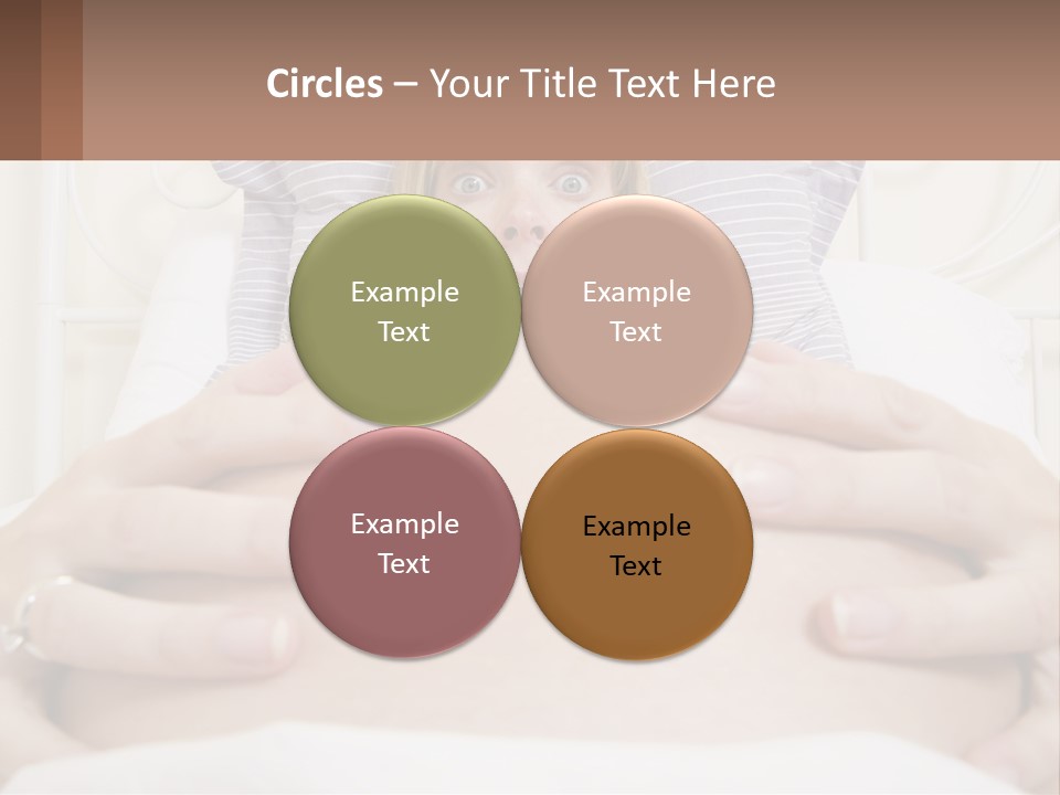 A Pregnant Woman Laying In Bed With Her Hands On Her Belly PowerPoint Template