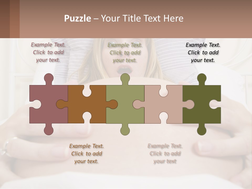 A Pregnant Woman Laying In Bed With Her Hands On Her Belly PowerPoint Template