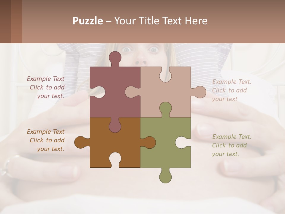 A Pregnant Woman Laying In Bed With Her Hands On Her Belly PowerPoint Template