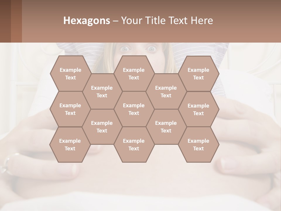 A Pregnant Woman Laying In Bed With Her Hands On Her Belly PowerPoint Template