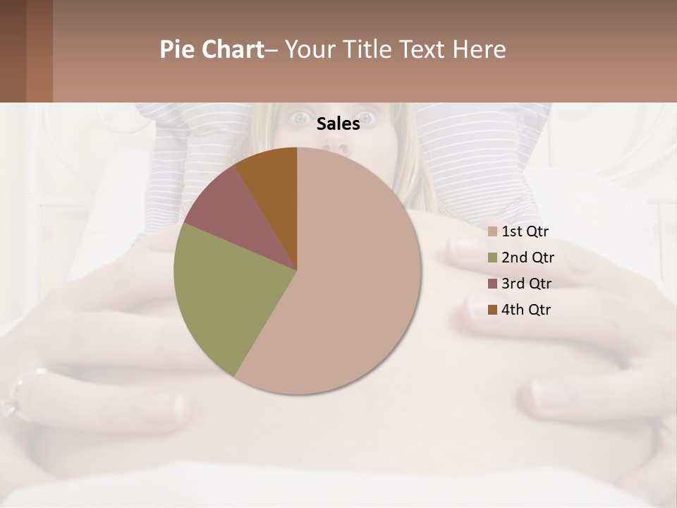 A Pregnant Woman Laying In Bed With Her Hands On Her Belly PowerPoint Template