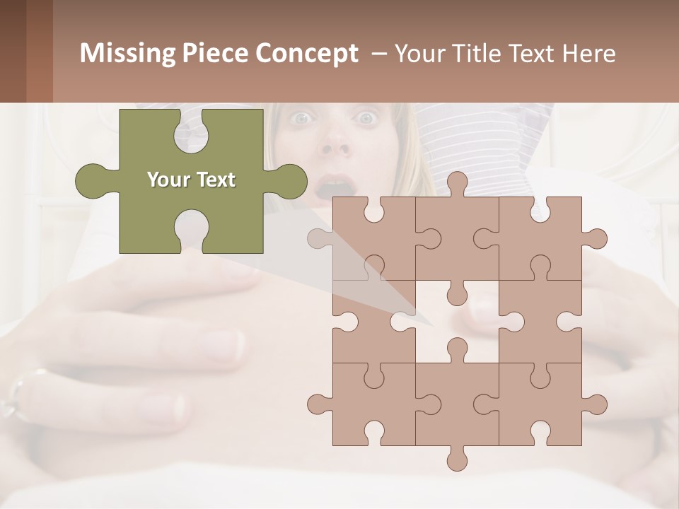 A Pregnant Woman Laying In Bed With Her Hands On Her Belly PowerPoint Template