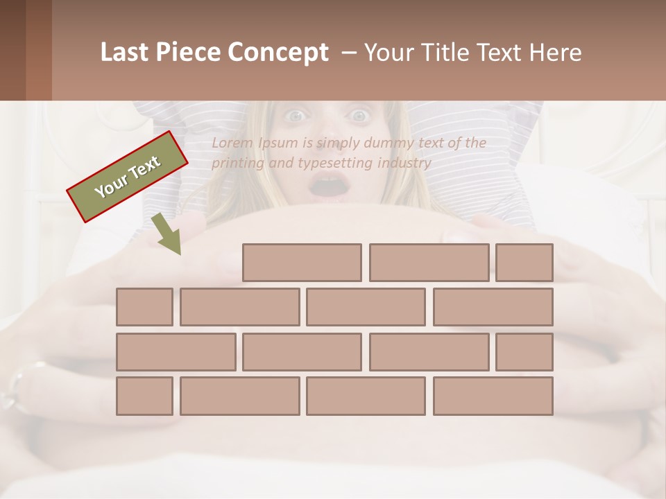 A Pregnant Woman Laying In Bed With Her Hands On Her Belly PowerPoint Template