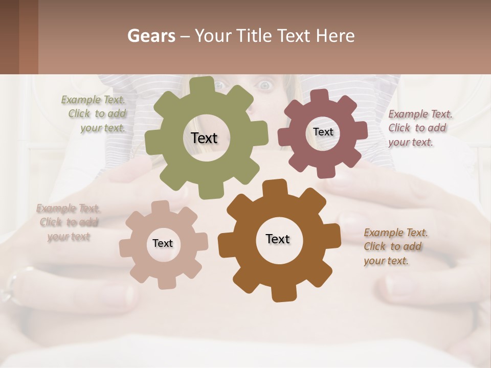 A Pregnant Woman Laying In Bed With Her Hands On Her Belly PowerPoint Template